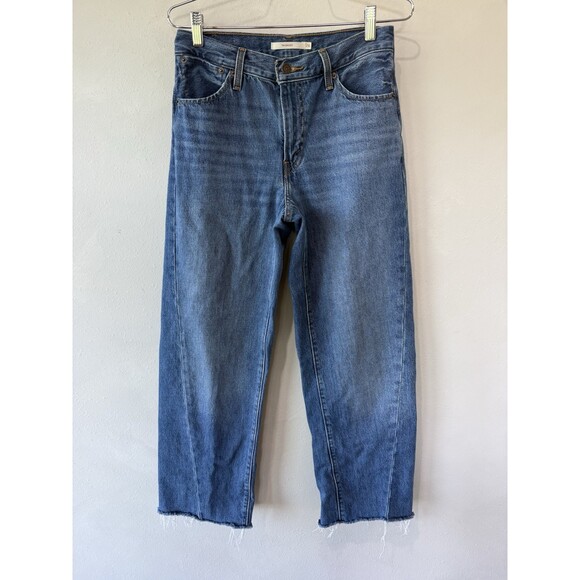 Levi's Denim - Levi's Levis Women's 94’ Baggy Wide Leg Medium Wash Jeans 26 Cut Off Denim Pants